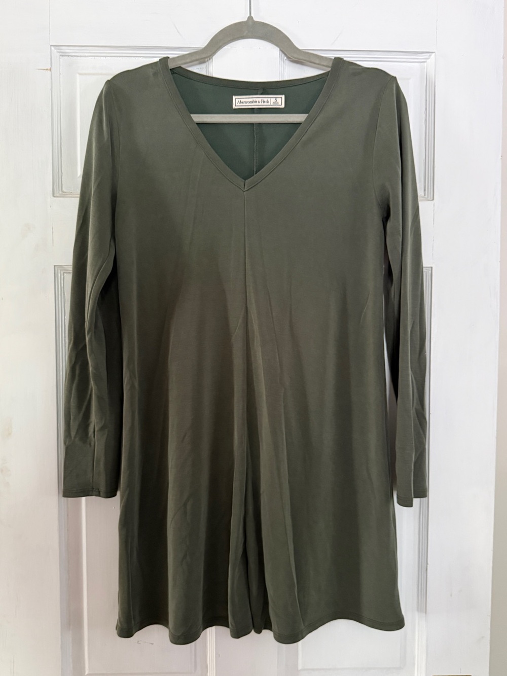 Abercrombie & Fitch Olive V-Neck Top
